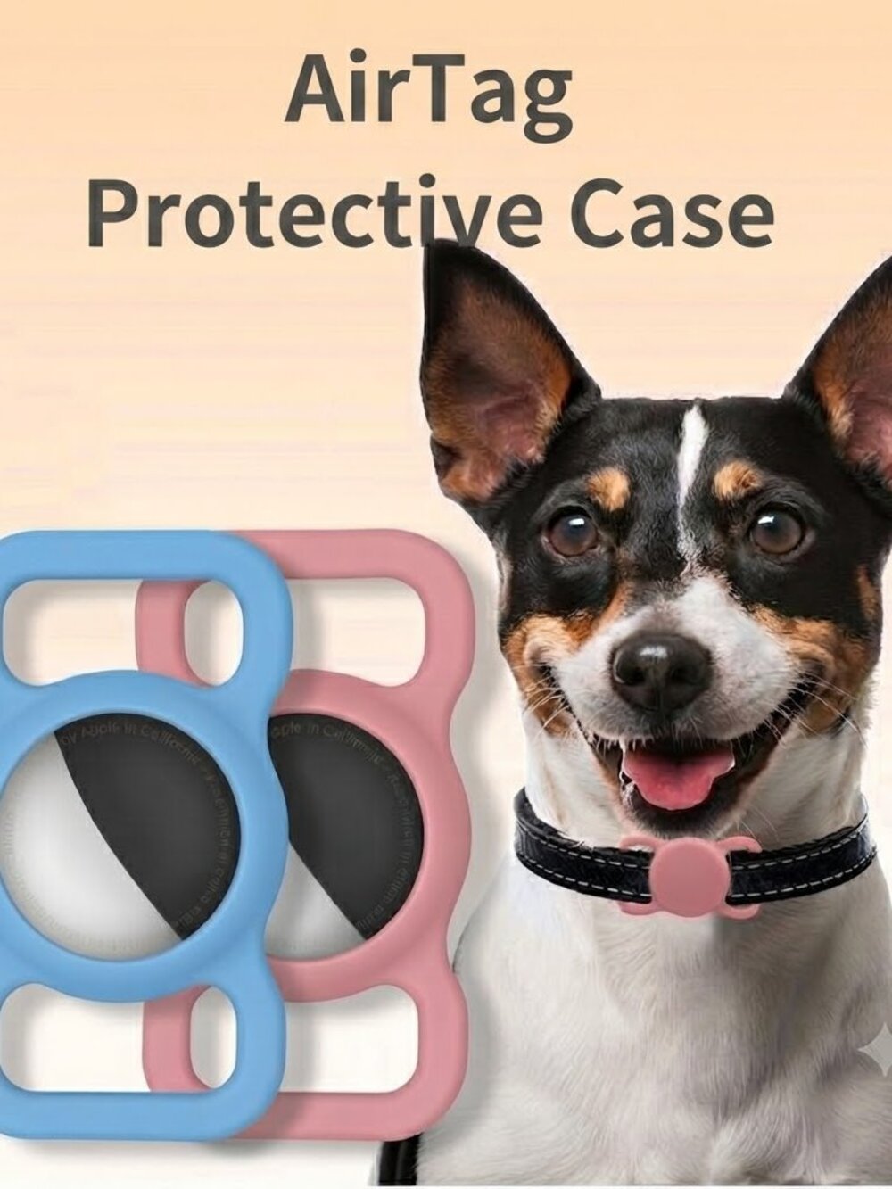 Glow in Dark Silicone AirTag Case for Pet Collar - Protective Holder Set
